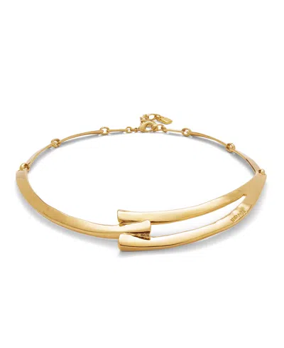 Unode50 18k Gold Plated Metal Alloy Rigid Necklace