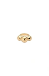 Unode50 18k Gold Plated Metal Alloy Ring With Three Central Balls In Gold
