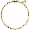 Unode50 18k Gold-plated Necklace With Large Spherical Beads In Gold