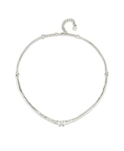 Unode50 18k Gold-plated And Silver Metal Alloy Rigid Necklace In Metallic