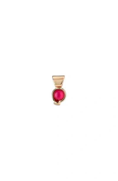 Unode50 18k Gold-plated Charm With Agate Stone In Pattern