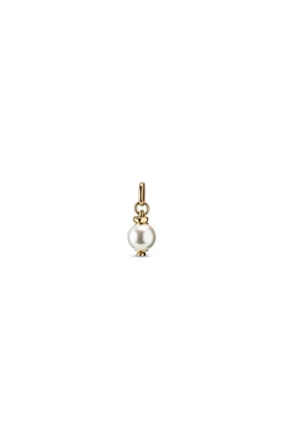 Unode50 18k Gold-plated Charm With White Pearl In Yellow