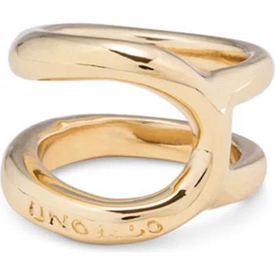 Unode50 18k Gold-plated Curvilinear Ring