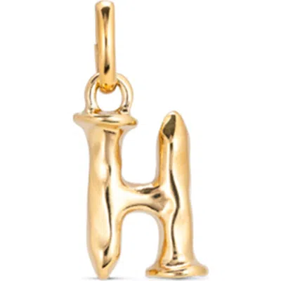 Unode50 18k Gold-plated Letter H Charm