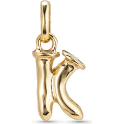 Unode50 18k Gold-plated Letter K Charm In Pink