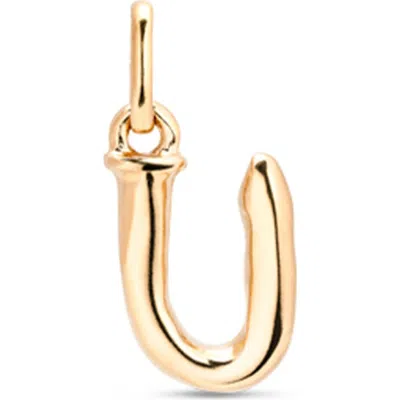 Unode50 18k Gold-plated Letter U Charm
