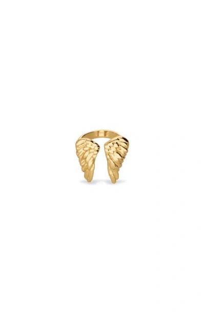 Unode50 18k Gold-plated Ring In The Shape Of Wings