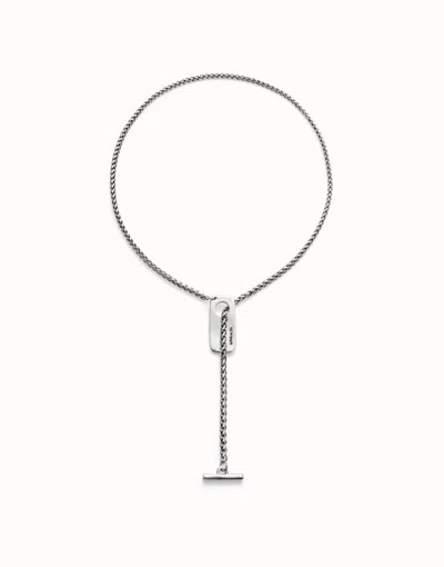 Unode50 Adjustable Link Chain Necklace In Silver