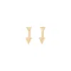 Unode50 Adjustable Triangle Gold Earrings In Gold