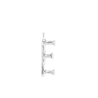 Unode50 Alphabetical Metal Pendant Charms In Silver E