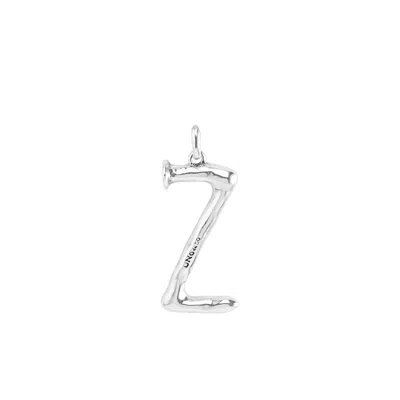 Unode50 Alphabetical Metal Pendant Charms In Silver Z