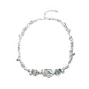 Unode50 Amazonite Triple Moon Necklace In Silver