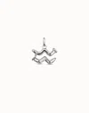 Unode50 Aquarius Shaped Charm In Silver