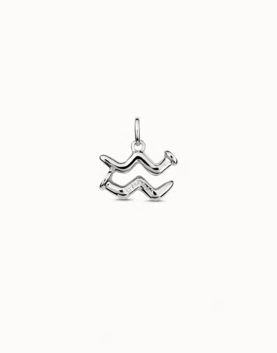 Unode50 Aquarius Shaped Charm In Silver