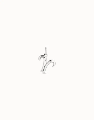 Unode50 Aries Shaped Charm In Silver