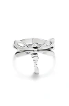 Unode50 Bangle Bracelet With A Dragonfly In Silver