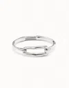 Unode50 Bangle Bracelet With Buckle In Metallic