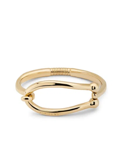 Unode50 Bangle Bracelet With Large Link In Gold
