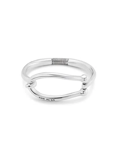 Unode50 Bangle Bracelet With Large Link In Silver