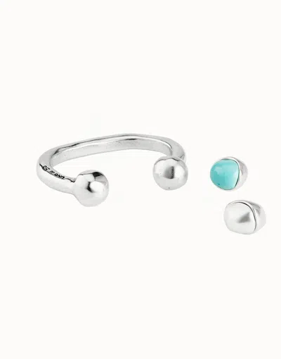 Unode50 Bangle Bracelet With Murano Glass In Gold