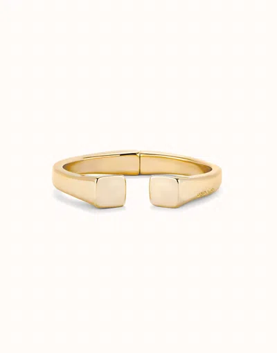 Unode50 Bangle Bracelet With Square Shape In Gold