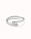 Unode50 Bangle Bracelet With Two Black Crystal In Black