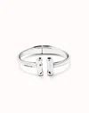 Unode50 Bangle Bracelet With Two Tubes In Silver