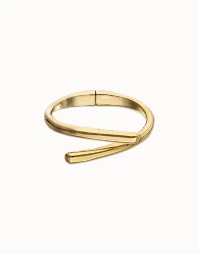 Unode50 Bangle With Intertwined Organic Shapes In Gold