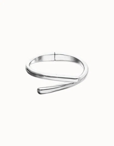 Unode50 Bangle With Intertwined Organic Shapes In Silver