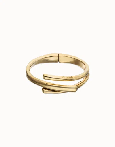 Unode50 Bangle With Three Intertwined Organic Shapes In Gold