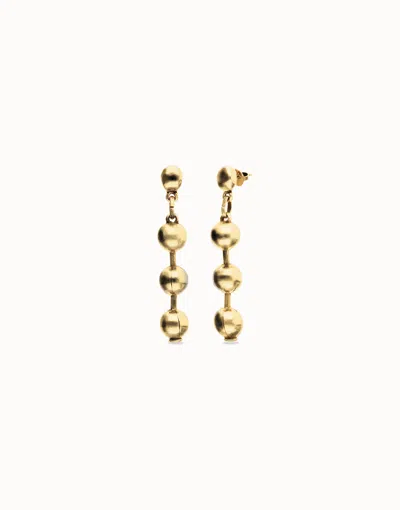 Unode50 Bead Drop Earrings In Gold