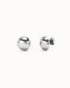 Unode50 Bead Shaped Stud Earrings In Silver