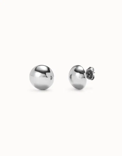Unode50 Bead Shaped Stud Earrings In Silver