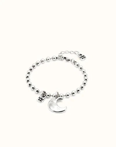 Unode50 Beaded Bracelet With Charms In Silver