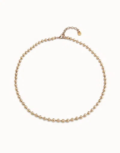 Unode50 Beaded Chain Necklace In Gold