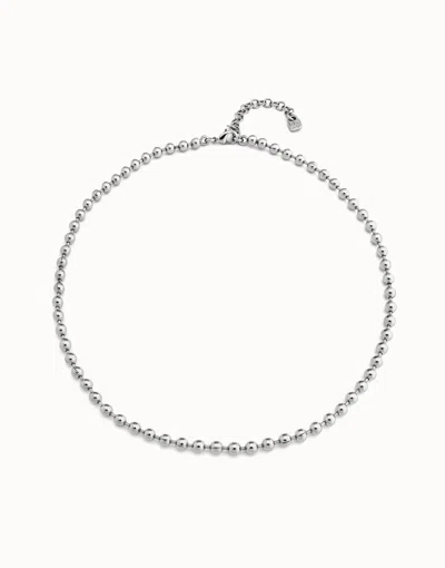 Unode50 Beaded Chain Necklace In Silver