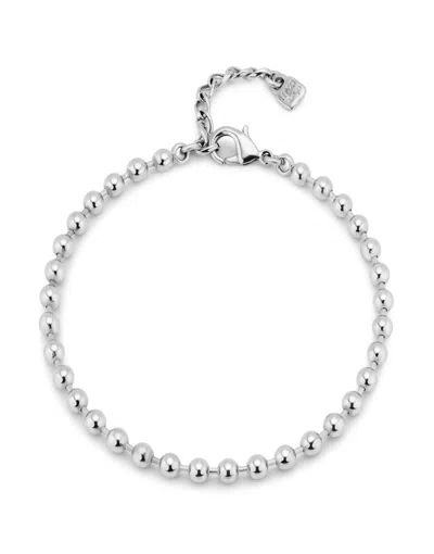 Unode50 Beaded Charm Anklet In Silver