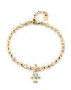 Unode50 Beaded Charm Anklet In Silver