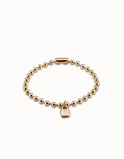 Unode50 Beaded Charm Bracelet In Gold