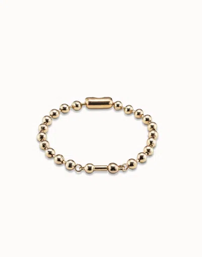 Unode50 Beaded Charm Bracelet In Gold