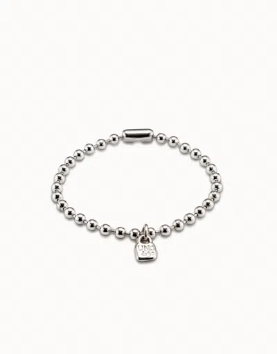 Unode50 Beaded Charm Bracelet In Silver