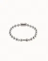 Unode50 Beaded Charm Bracelet In Silver