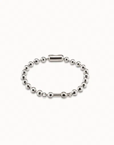Unode50 Beaded Charm Bracelet In Silver