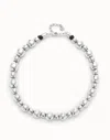 Unode50 Beaded Short Necklace In Silver