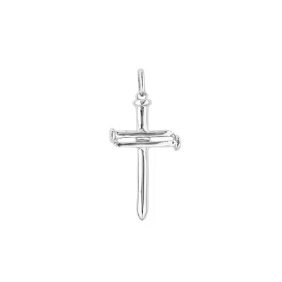 Unode50 Big Cross Metal Alloy Charms In Silver