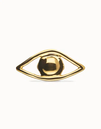 Unode50 Big Eye-shaped Ring In Gold