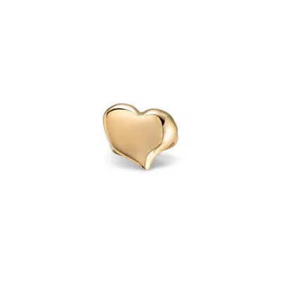 Unode50 Big Heart Shaped Metal Alloy Ring In Gold