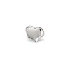 Unode50 Big Heart Shaped Metal Alloy Ring In Gray