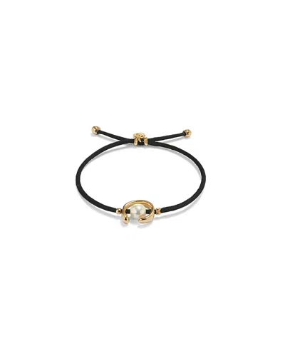 UNODE50 UNODE50 BLACK CORD PEARL BRACELET