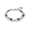 Unode50 Black Crystal Gold Bracelet In Silver
